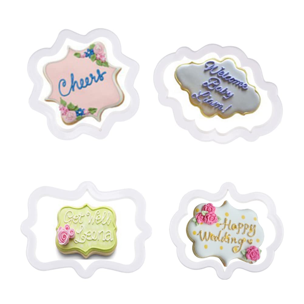 8 Pack Plastic Cake Fondant Cutter Biscuit Cutters For Wedding Birthday Baking Cookie Pastry Molds