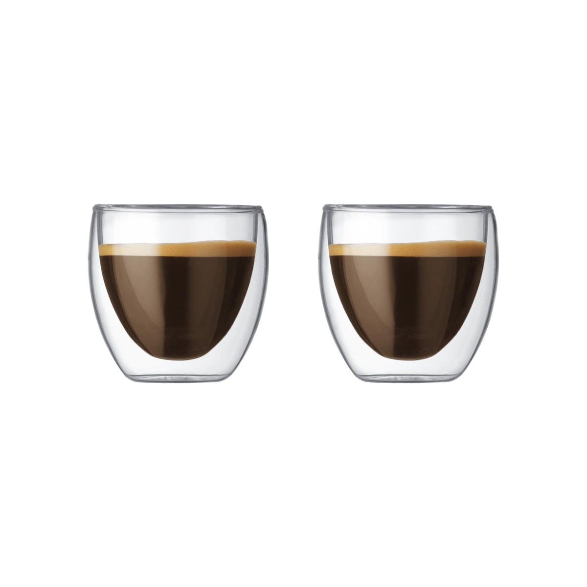 Bodum 2.5Oz Pavina Double Wall High-Heat Borosilicate Glass, Set Of 2, Clear