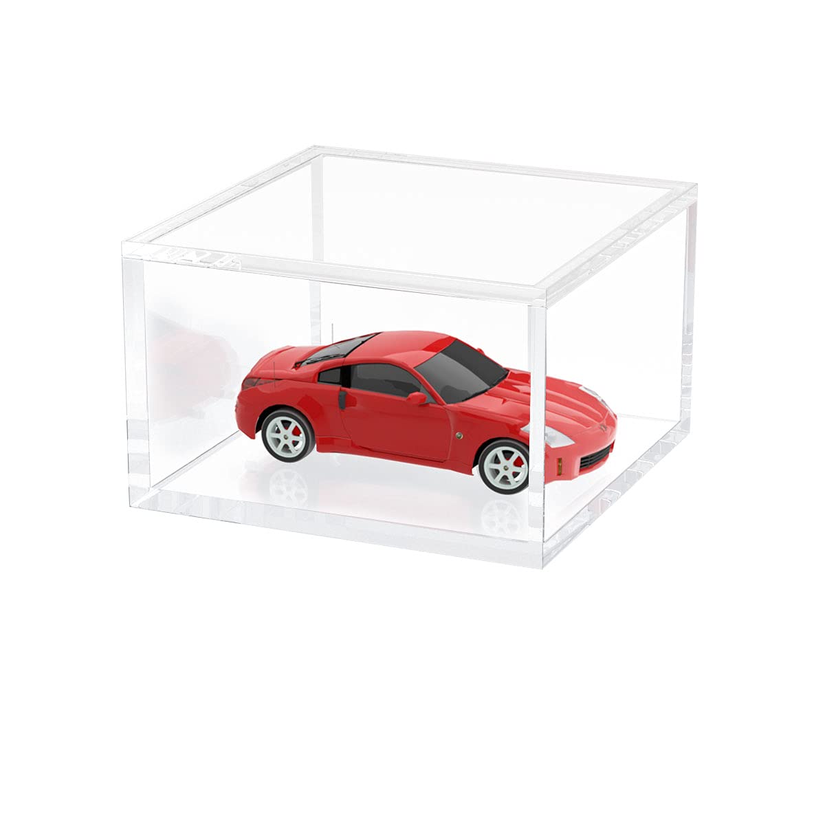 AITEE Decorative Acrylic Box with Lid, Clear Cube Display Case, Multi-Purpose Box Square Container for Holding Staples, Highligh