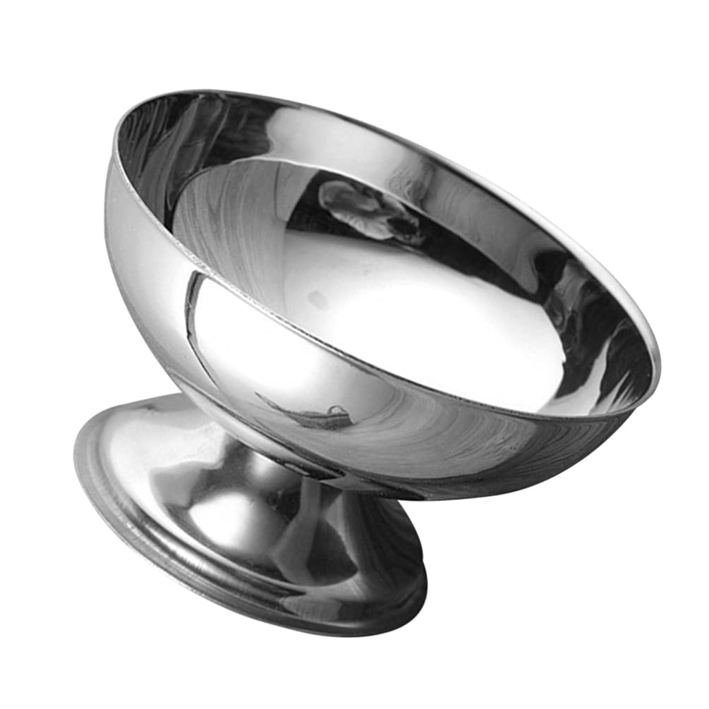 Cabilock Stainless Steel Ice Cream Bowl Metal Pudding Cups Salad Dessert Holder Snack Fruit Candy Container For Diy Ice Cream Pa