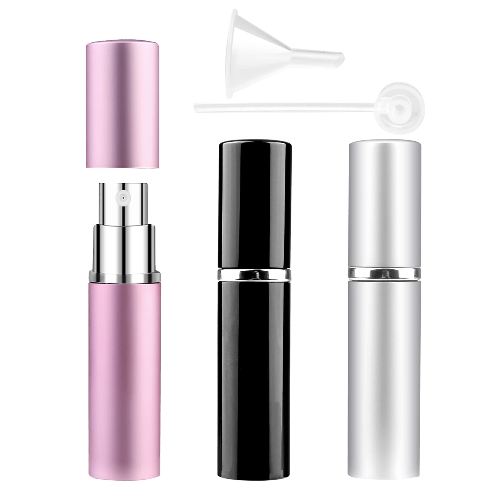 Refillable Travel Perfume Atomiser Bottles, Zingso 2 Pcs 10Ml Mini Portable Spray Bottles Refillable Perfume Aftershave Atomiser