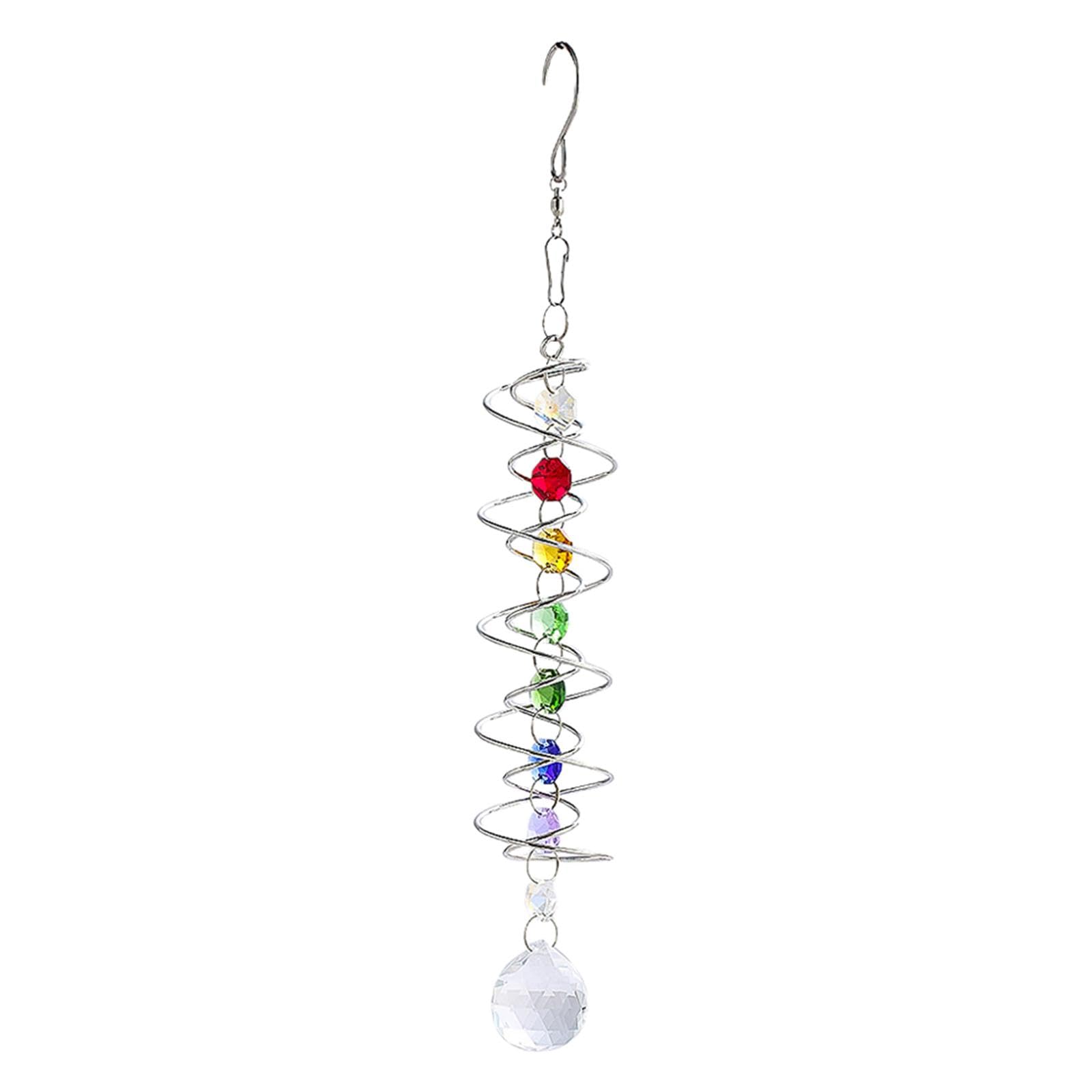 Trendynest Gazing Ball Spiral Tail Wind Spinner Wind Chime For Balcony Office Farmhouse