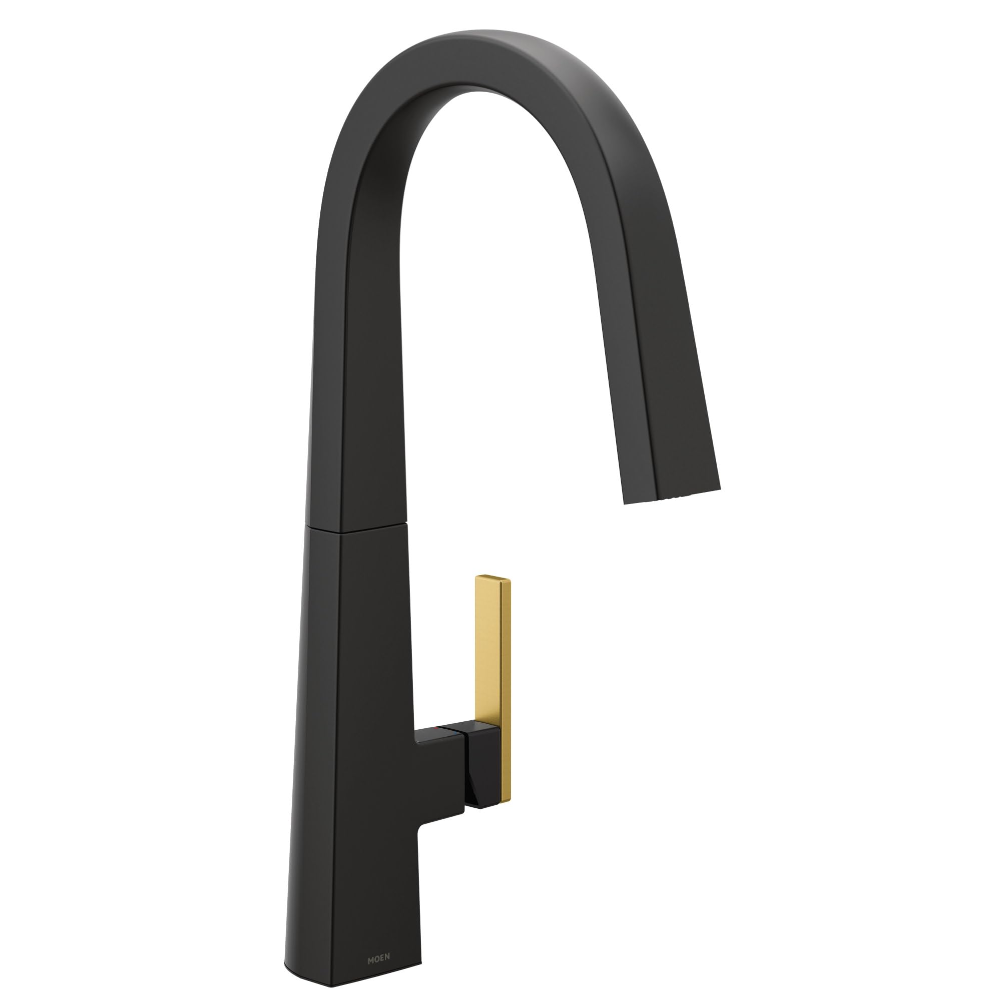 Moen Nio Matte Black Smart Faucet Touchless Pull Down Sprayer, Modern Kitchen Faucet with Voice Control and Power Boost, S75005E