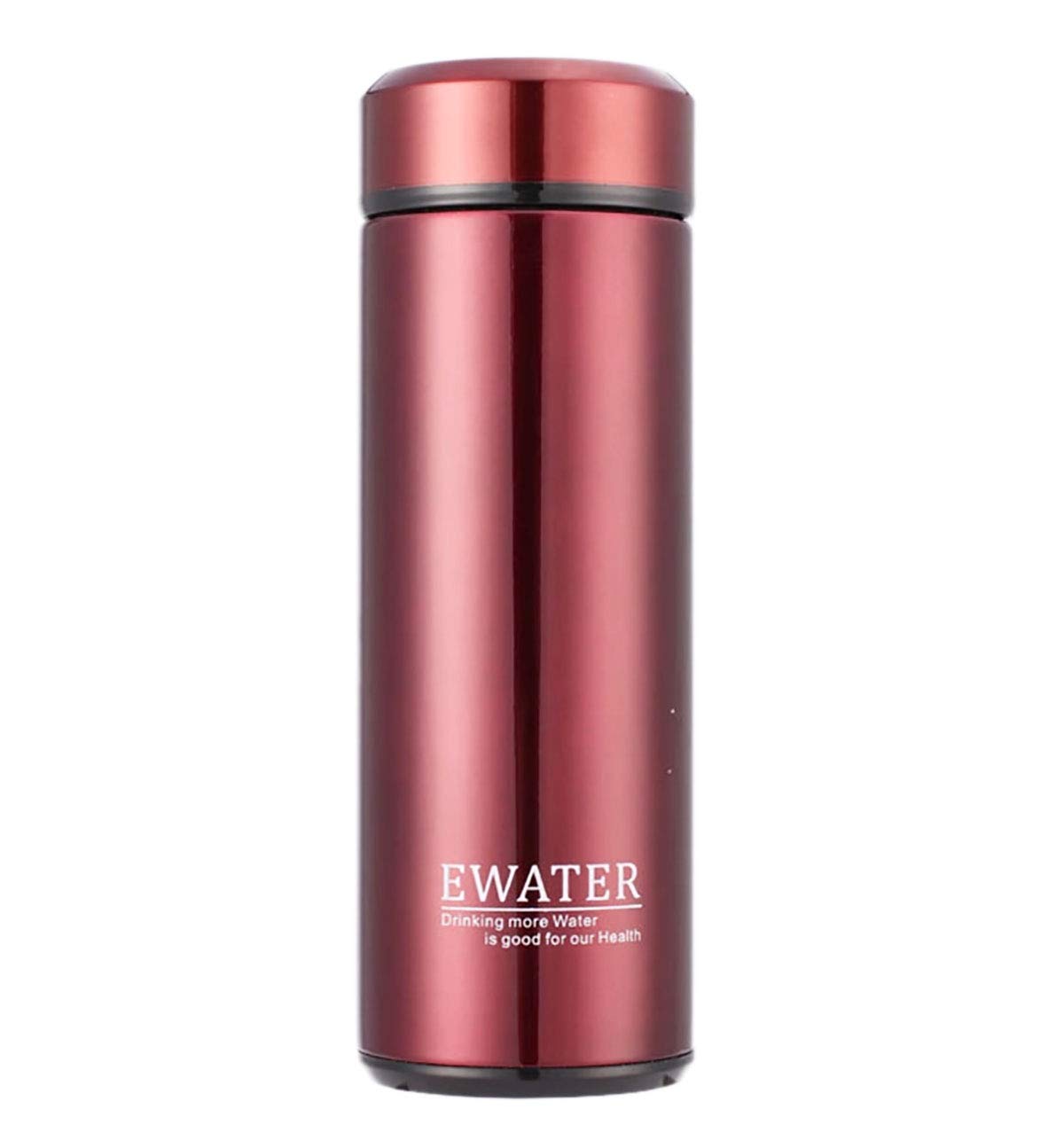 Glass Liner Vacuum Flask Stainless Steel Water Bottle Insulated Travel Coffee Mug 11oz 9oz Available (11oz  Red)