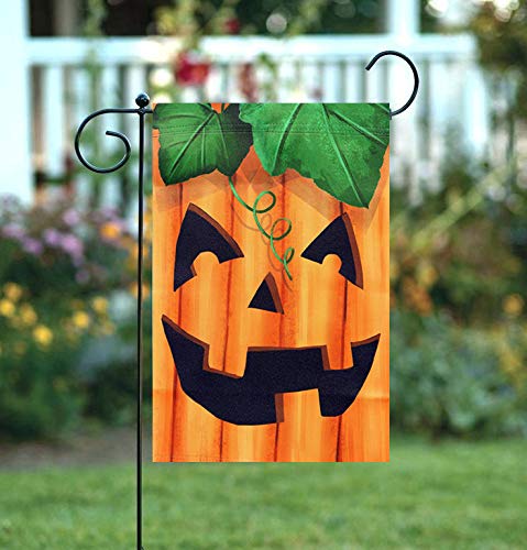 Jack-O-Lantern Halloween Garden Flag - 12'' X 18'', Double Sided, Fall Pumpkin Yard Decor, Halloween Decorations, Pumpkin Patch