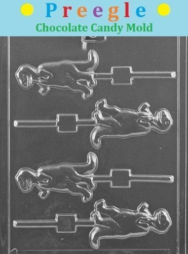 Preegle A041 T-Rex Lolly Chocolate Candy Mold With Exclusive Molding Instructions