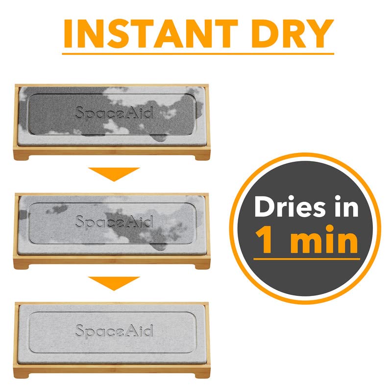 Spaceaid Dryingneat Instant Dry Sink Caddy Organizers, Kitchen Sponge Soap Holder Dispenser, Countertop Fast Drying Counter Tray