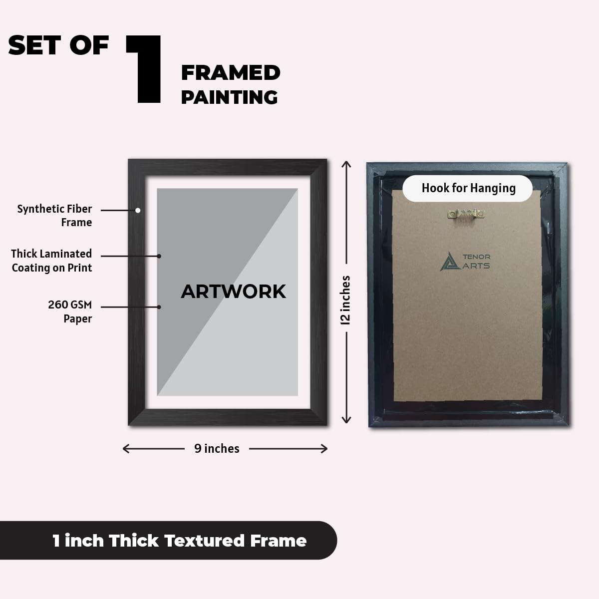 TenorArts Cristiano Ronaldo Poster Manchester United Quotes with Signature Laminated Photo Frame Painting with Matt Finish Black