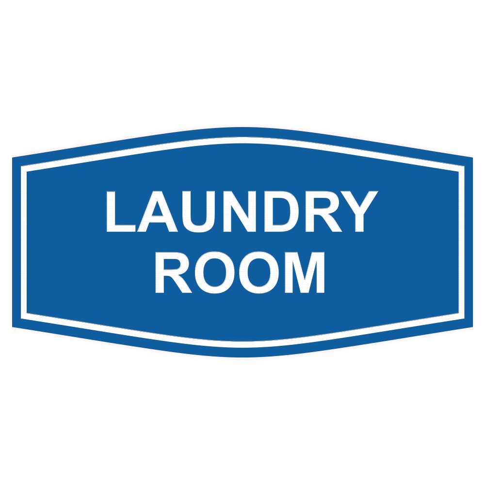 Fancy Laundry Room Sign (Blue) - Small 1 Pack