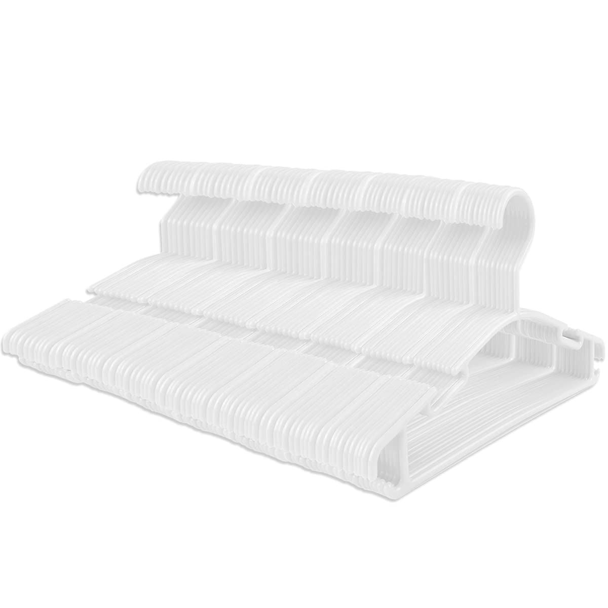 Goodtou Baby Hangers Plastic Kids Hangers Clothing Toddler Hangers 100 Pack Hangers For Baby Children Toddler Hangers White