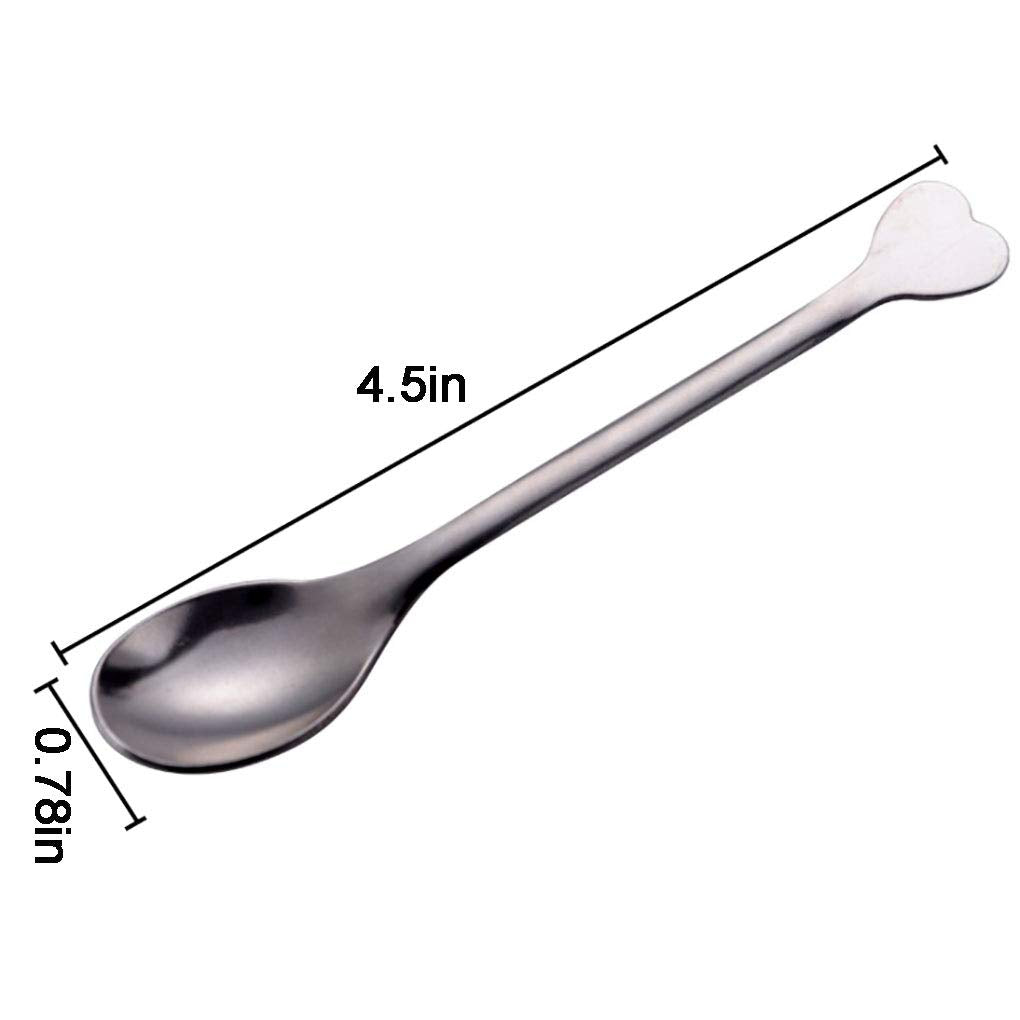 Goeielewe Mini Dessert Spoons Set Of 10, Stainless Steel Demitasse Spoons Mini Espresso Coffee Spoons, Small Spoons For Dessert,