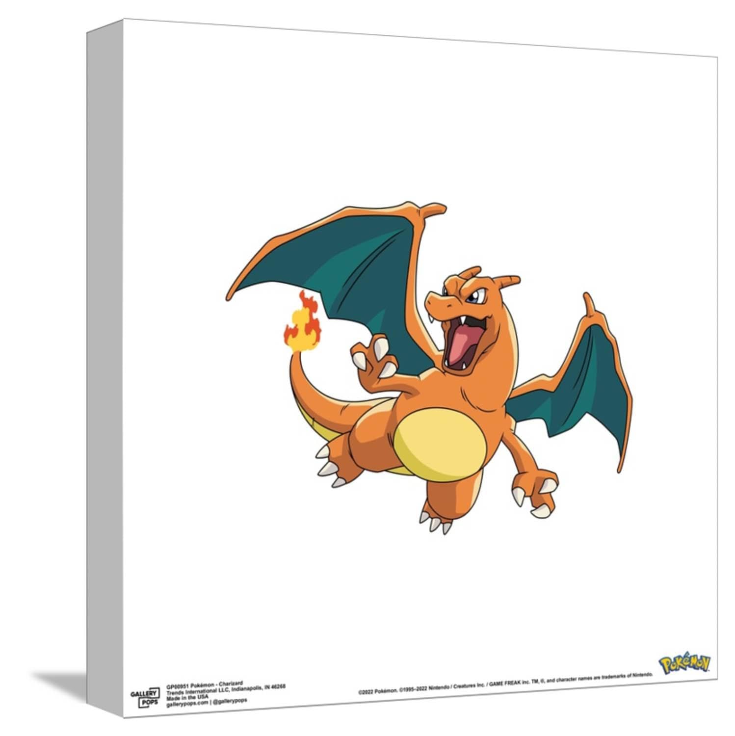 Trends International Gallery Pops Pok  Mon - Charizard Canvas Wall Art, Unframed Version, 12'' X 12'' Gallery Pops Canvas Wall A