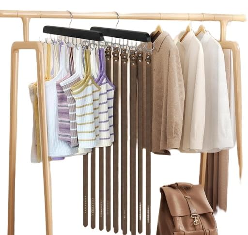 Barhary Bra Hangers For Closet Organizer Space Saving Hangers With 14 Hooks For Tank Top, Belt, Sports Bra, Ties, Scarf Holder W