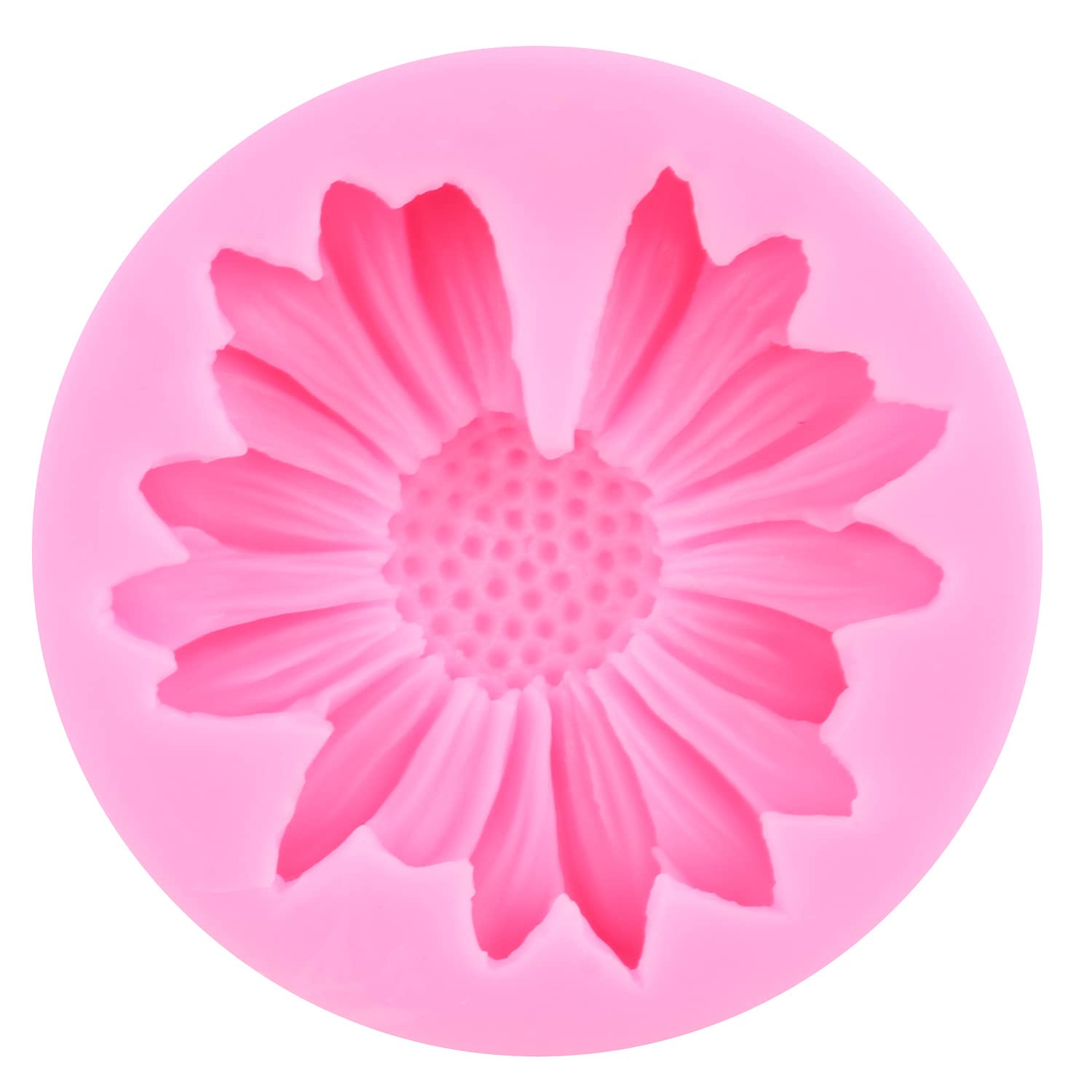 Mujiang Chrysanthemum Flower Silicone Molds Daisy Flower Fondant Mold Sunflower Candy Mold Flower Lollipop Mold For Cake Decorat