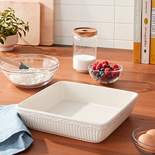 Mikasa Countryside Baking Dish, 10" White, Model 5085649 - Perfect for Baking and Serving