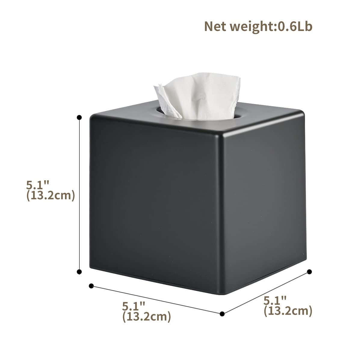 Y-In Hand Tissue Box Cover, Square Facial Tissue Holder Storage For Bathroom Vanity, Countertops, Dressers, Night Stand, Parlors