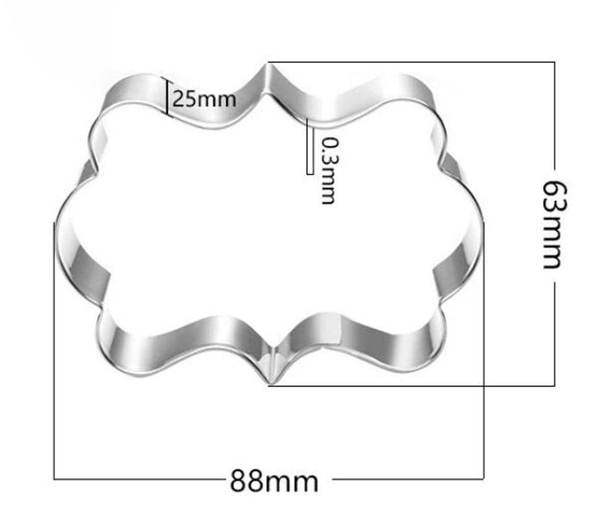 Gxhuang Plaque Frame Cookie Cutter - Stainless Steel