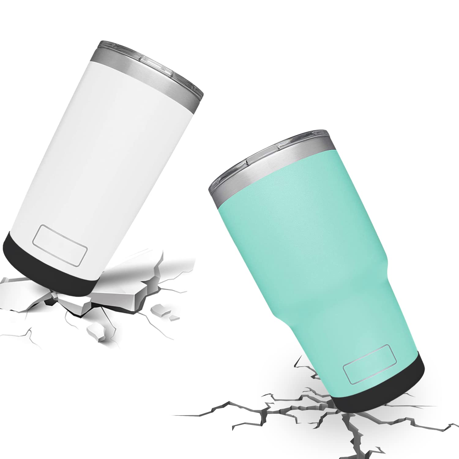Silicone Boot Sleeve For Yeti Tumbler 30 Oz, 20 Oz - Safer Protection And Less Noise For Yeti Coffee Mug Cup 20Oz 30 Oz - Dishwa
