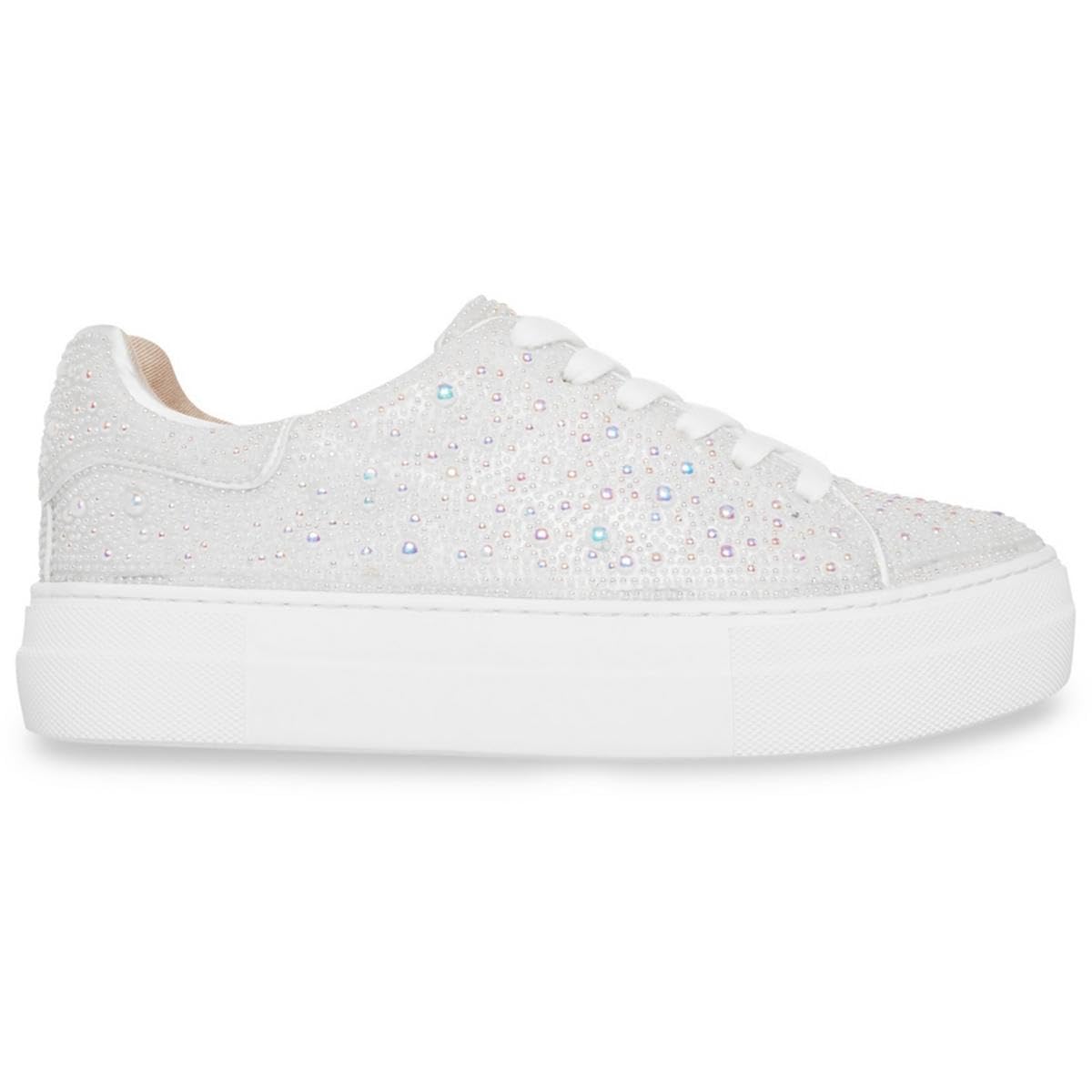 Betsey Johnson Womens Sidny Sneaker, Pearl, 85