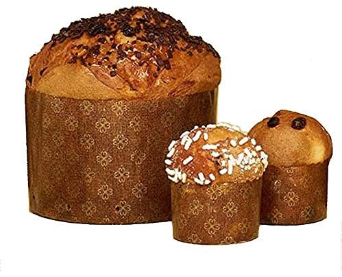 Pastry Chef'S Boutique Thin Panettone Paper Pan Mold (Thin Paper - Small 500Gr) - Pack Of 12