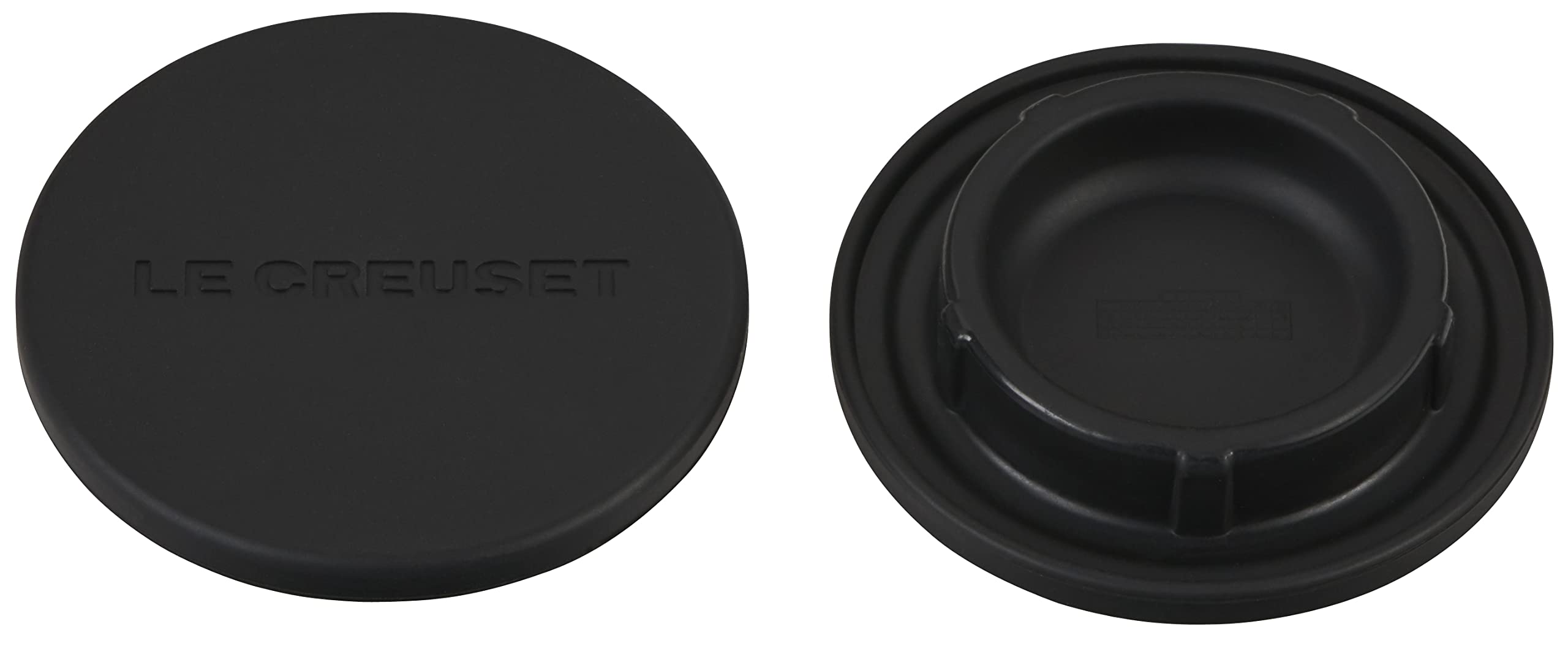 Le Creuset Silicone Mill Caps, 2 1/2'', Black, Set Of 2