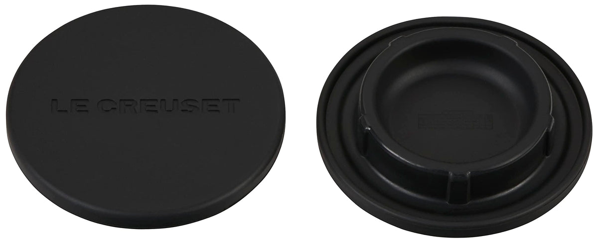 Le Creuset Silicone Mill Caps, 2 1/2'', Black, Set Of 2