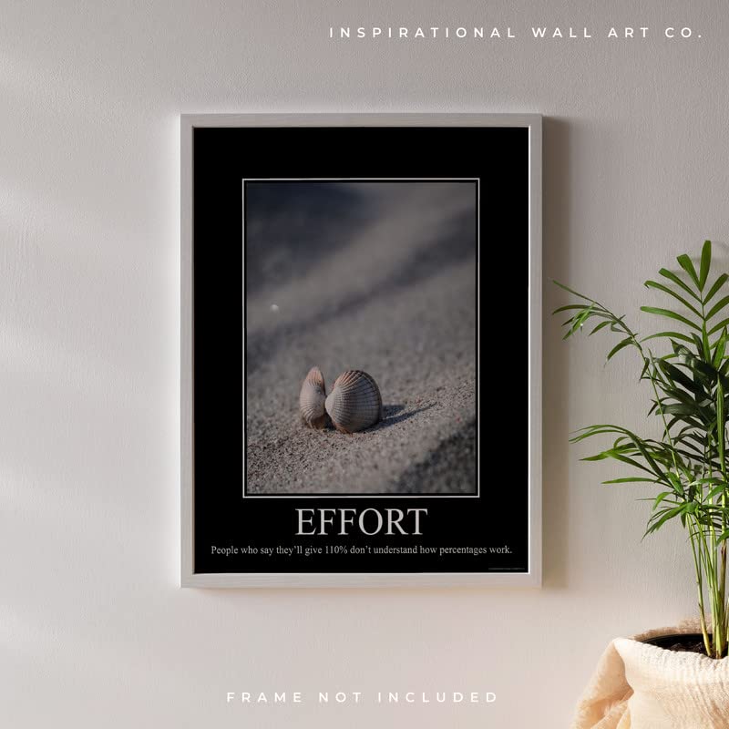 Inspirational Wall Art Co. Effort Demotivational Poster, 11x14 Inches, Unframed, Paper, Snarky Ironic Office Wall Decor