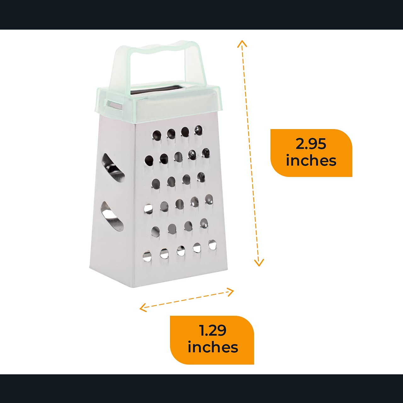 Tiny Size Box Grater - Pack Of 2 - Small Food Garlic Grater - Cheese And Ginger Mini Graters For Kitchen