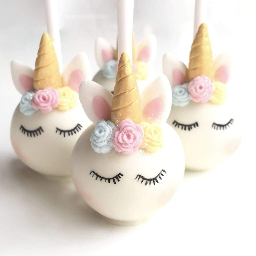 Unicorn Cupcake Topper Decoration Molds Set - Moldfun Unicorn Head, Horn, Ears And Rainbow Silicone Mould For Fondant Gum Paste
