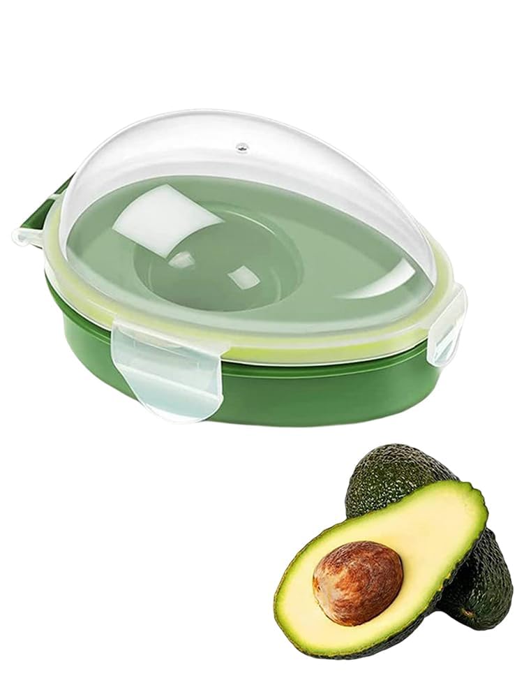 Mapple Creation Avocado Saver Holder Container With Lid, Reusable BpaFree Avocado Storage Box For Half Cut, Airtight Fresh Keep
