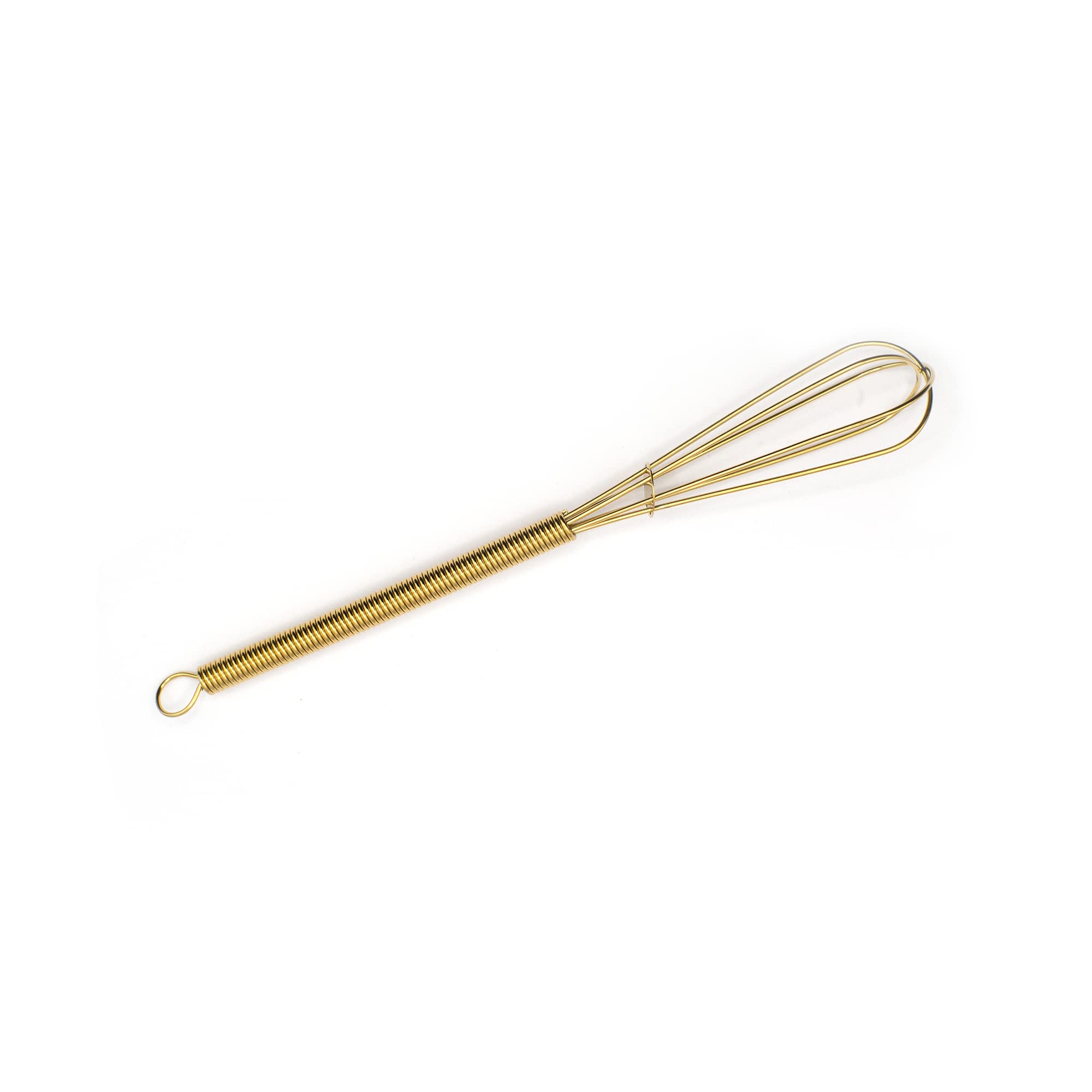 Mini Whisks 7 Inch 4Pcs Stainless Whisk, Hand Egg Mixer For Flour Cake Egg, Kitchen Cooking Baking Use Whisk (Gold)