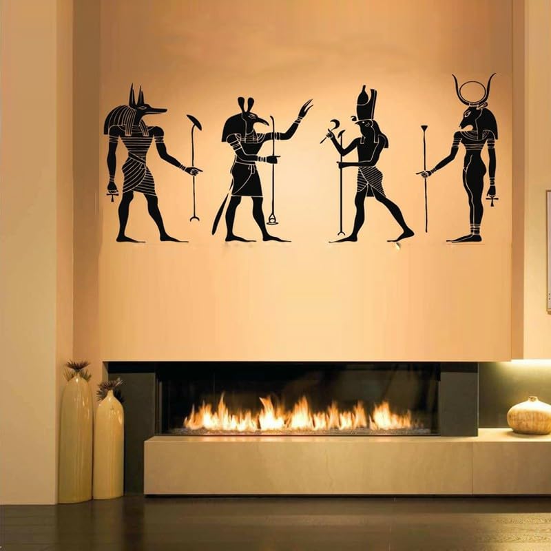 GADGETS WRAP Wall Decal Vinyl Sticker Four Egyptian Gods for Office Home Wall Decoration