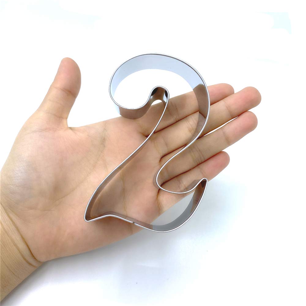 Liliao Number 2 Cookie Fondant Biscuit Cutter For Birthday/Anniversary/Special Day - 2.6 X 4 Inches - Stainless Steel