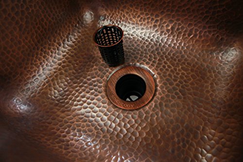 Sinksense 2'' Jr. Basket Strainer Drain With Removable Basket, Antique Copper