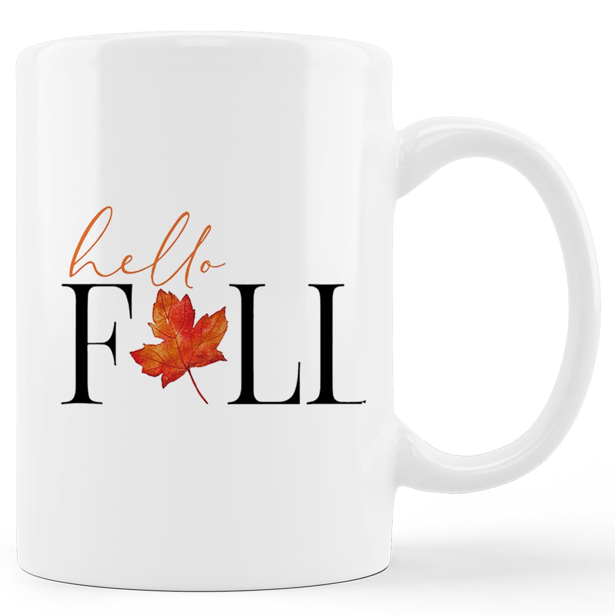 kunlisa Fall Mugs, Fall Coffee Mug, Fall Hello Maple Leaf Mug, Autumn Coffee Mug, Home Decor Accessories, Home Kitchen Decor, Th