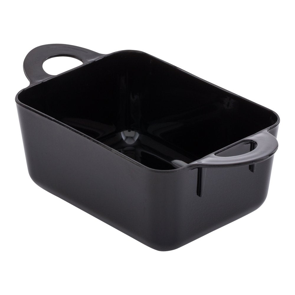 Restaurantware Restaurantware 3 Ounce Mini Serving Dishes  100 Disposable Mini Appetizer Dishes - Mimics The Look Of Cocottes  Rectangle  Black Plastic Mini Casserole Dishes  Serve Snacks or Desserts - Restaurantware