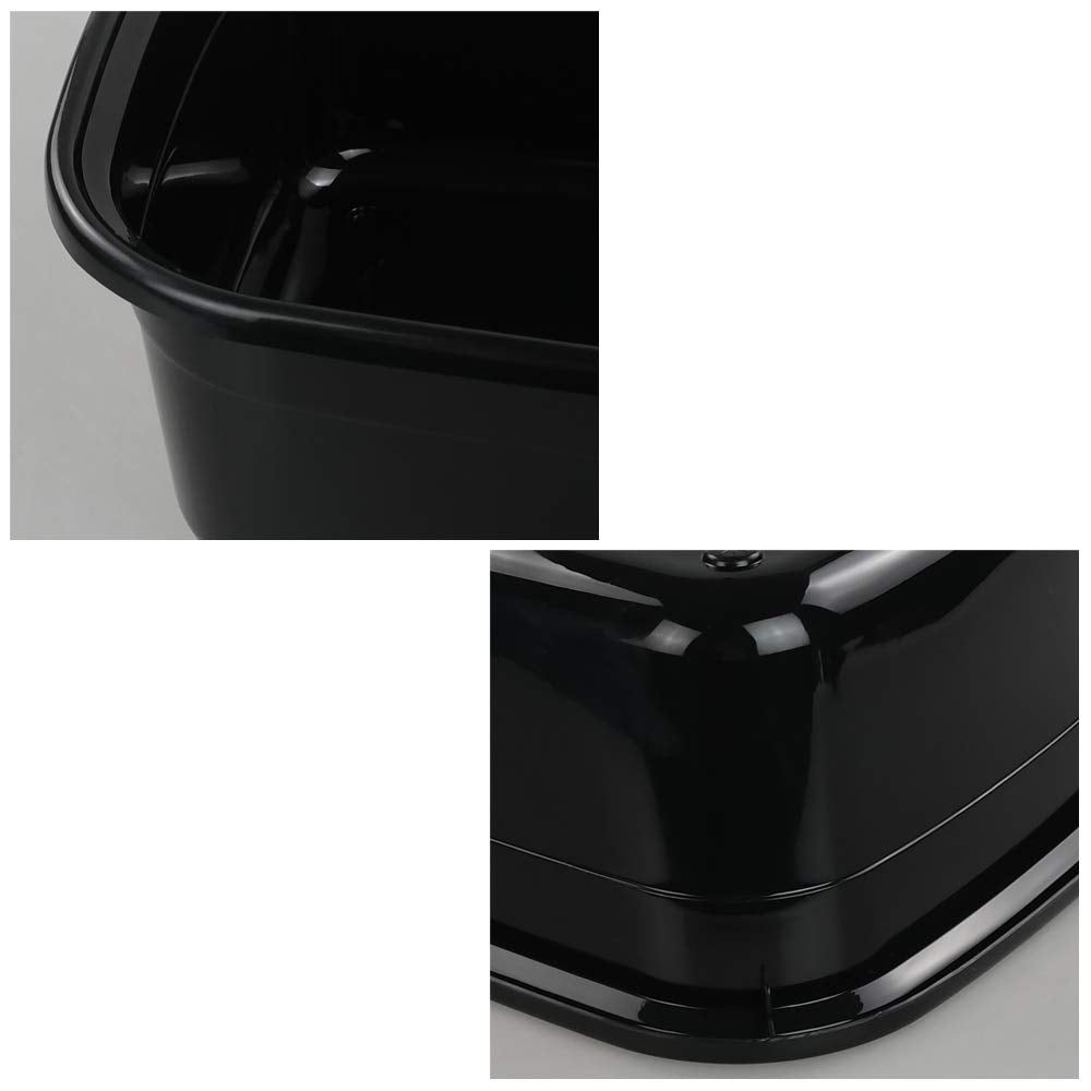 Wekioger Plastic Dish Pan  14 Quart Bus Tubs  4-Pack (Black)