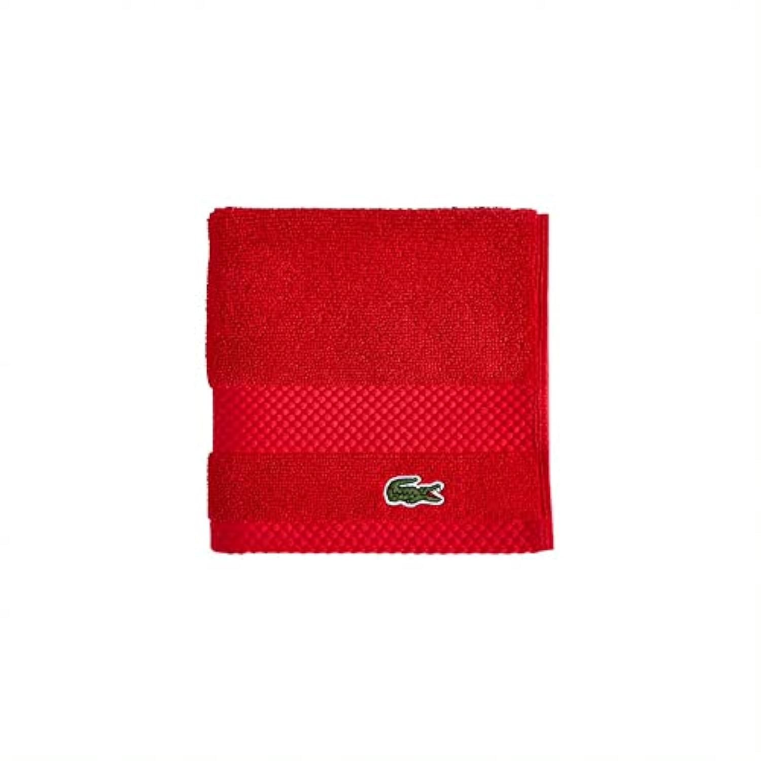 Lacoste Heritage Supima Cotton Wash Cloth, Formula One, 13'' X 13''