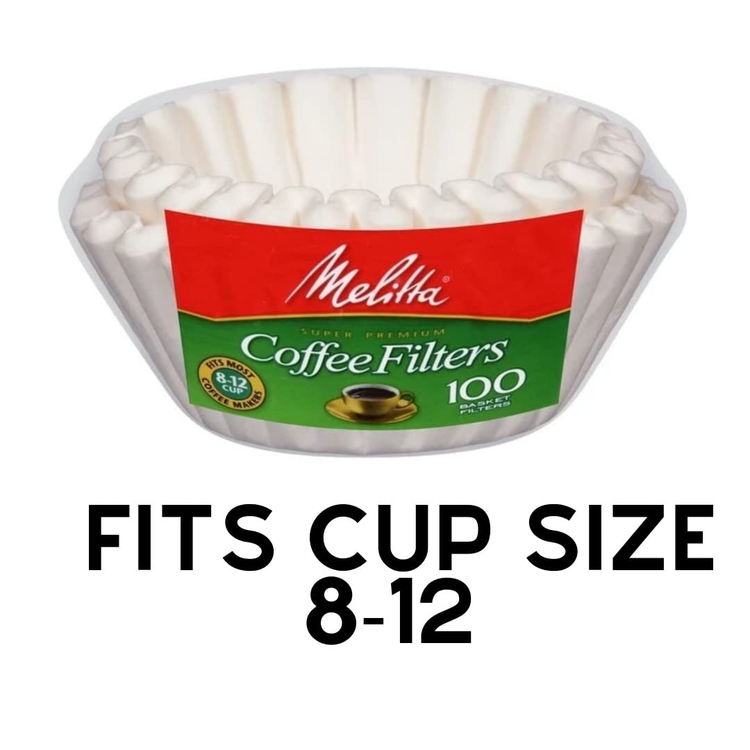 Melitta 629524 8 To 12 Cup White Coffee Basket Filters 200 Count