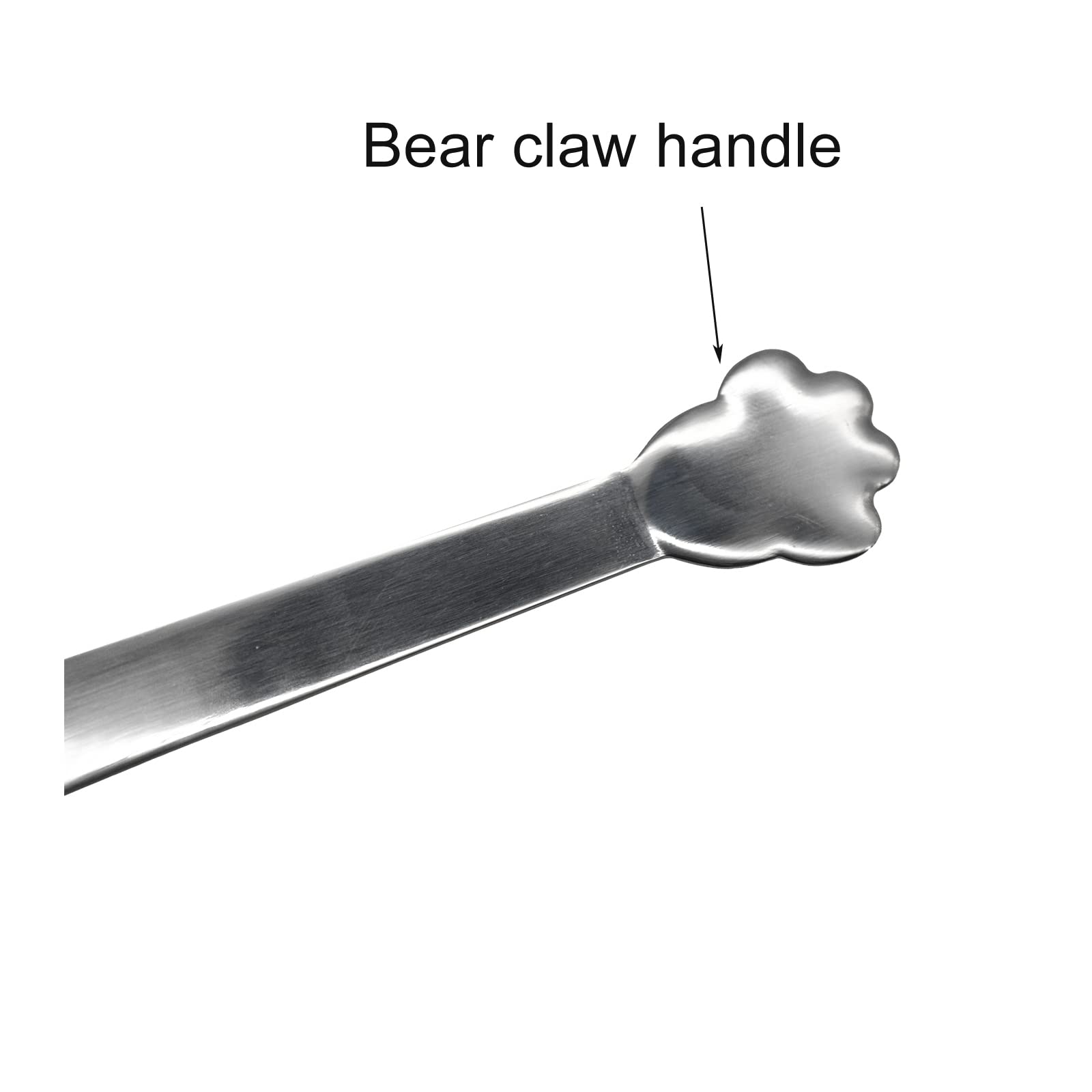 Pinenjoy 4Pcs Bear Short Handle Spoon Cute Animal Soup Spoon 410 Stainless Steel Little Serving Spoon For Scoop Coffee Tea Rice