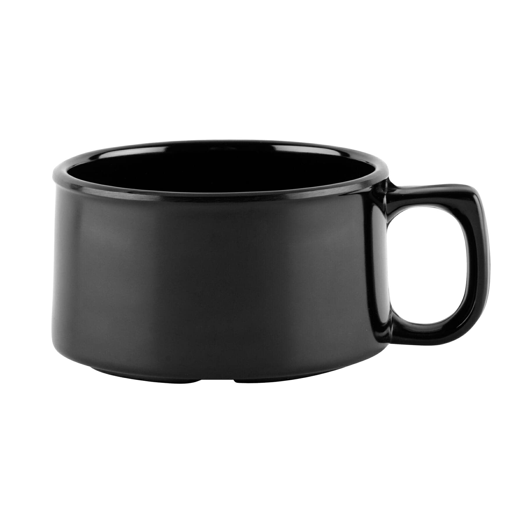G.E.T. Bf-080-Bk-Ec Melamine Shatter-Resistant Mug/Coffee Cup, 11 Ounce, Black (Set Of 4)