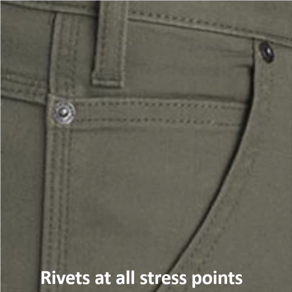 Dickies Mens Tough Max Duck Carpenter Pant, Stonewashed Moss, 30 30