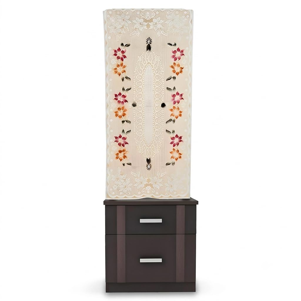 EASTTARDOMM Cotton Floral Design Decorative Dressing Mirror Cover| Dressing Table Protector from Dirt and Dust I Size 65 x 153 C