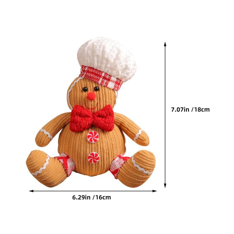 STOBAZA Hanging Gingerbread Man Ornament Unique Xmas Tree Decoration Creative Chef Hat Design and Sturdy Gingerbread Pendant for