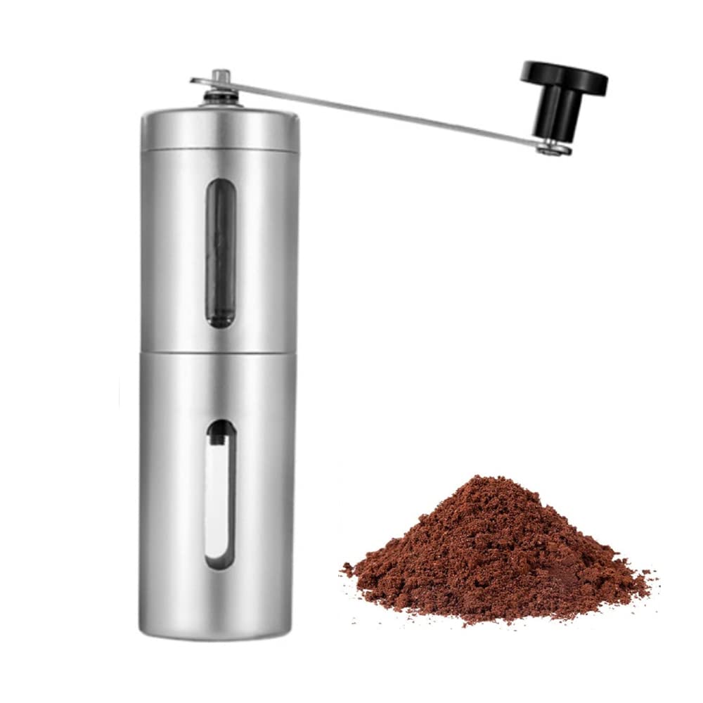 Manual Coffee Grinder, Stainless Steel Hand Coffee Grinder With Conical Burr, Portable Straight Handle Coffee Bean Grinder For H