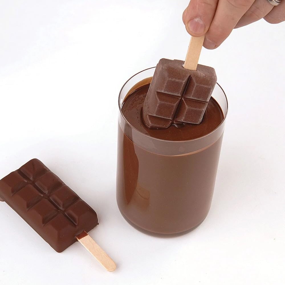 Silikomart Silicone Easy Cream Wooden Sticks For Ice Cream Bars, Set Of 100