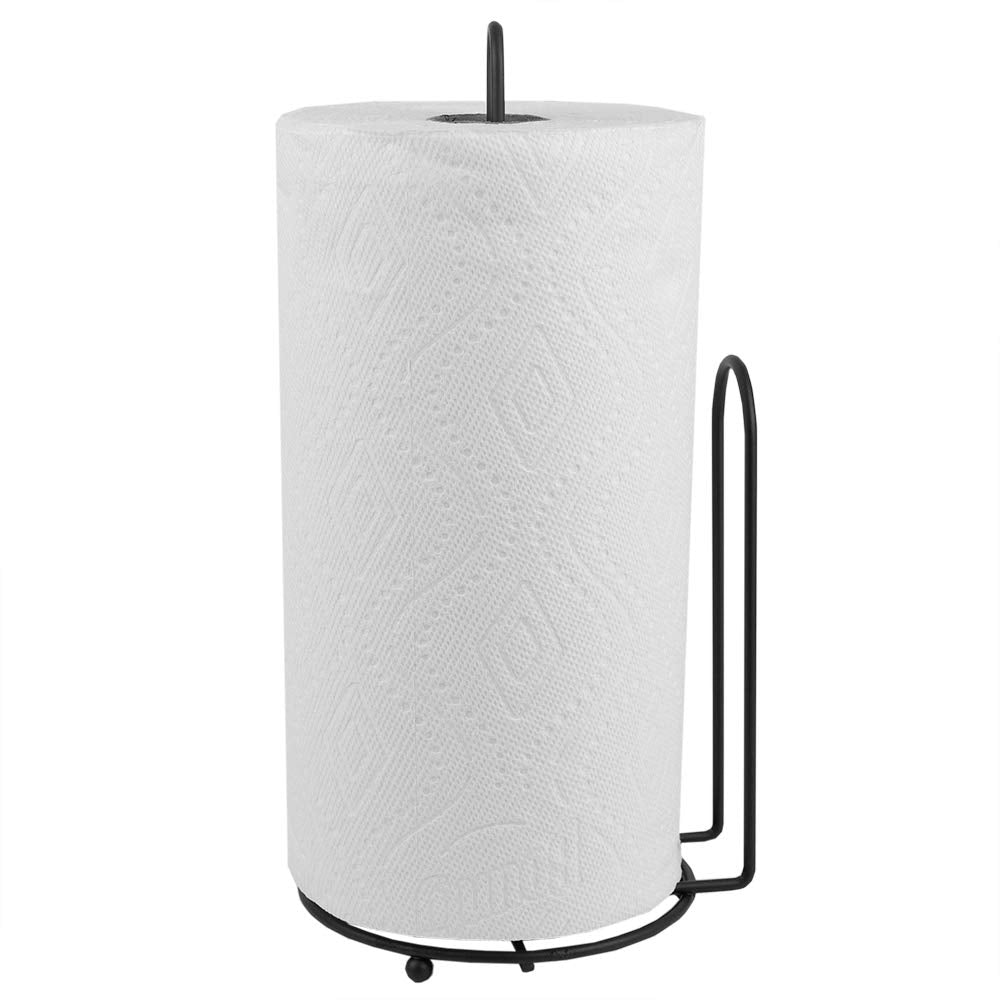 Steel Countertop Paper Towel Holder With Easy-Tear Arm By Home Basics (Bronze) | With Raised Feet And Tear Arm For Easy Operatio