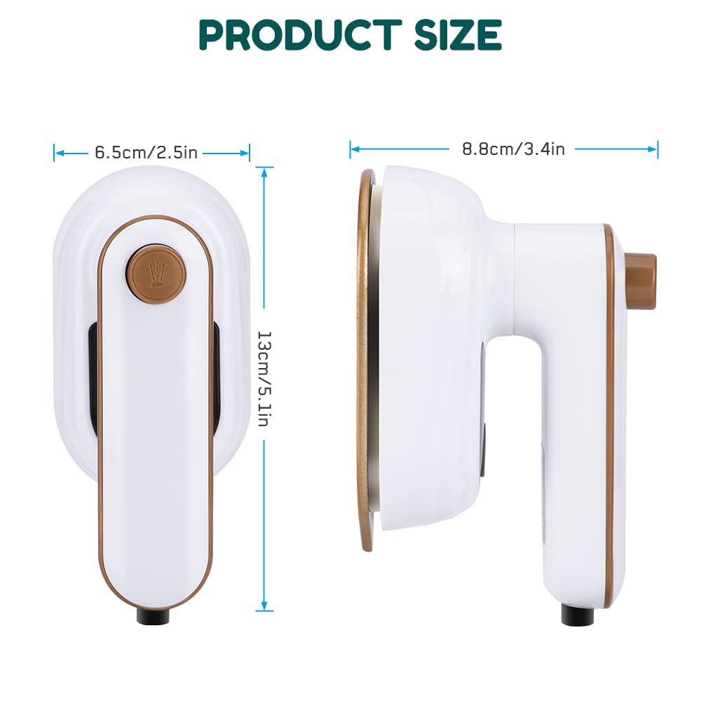 Portable Handheld Iron, Brynnl Mini Handheld Steamer Iron For Clothes, 180Rotatable Travel Garment Steamer, Mini Ironing Machine
