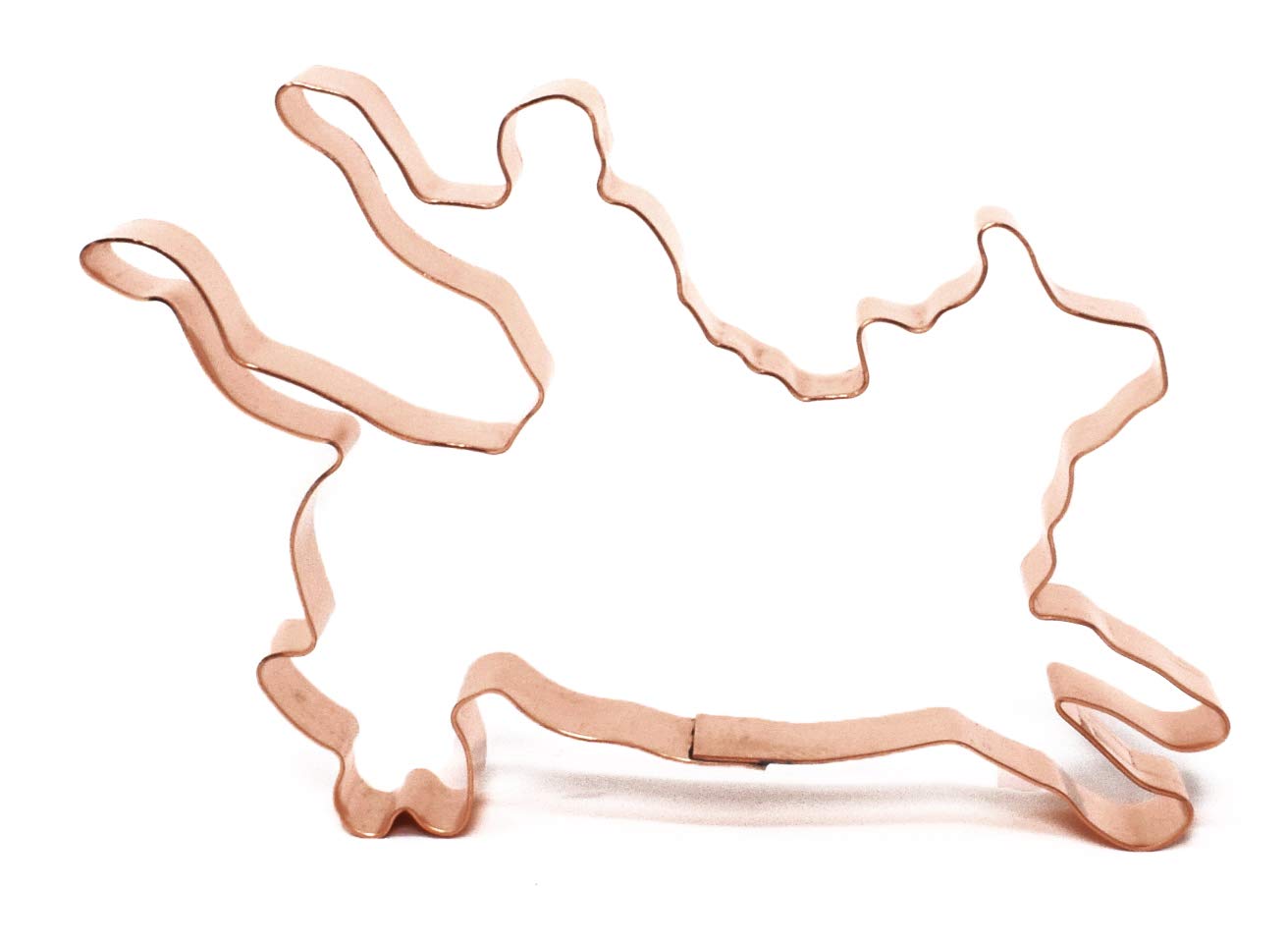 Professional Bull Rider Cowboy Cookie Cutter 5.5 X 4.75 Inches - Handcrafted Copper Cookie Cutter By The Fussy Pup