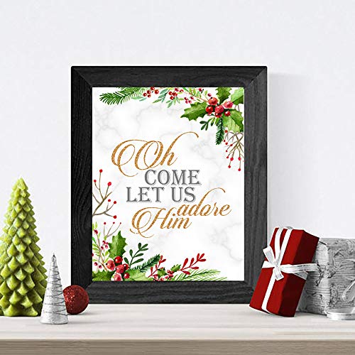 Silly Goose Gifts Vintage Themed Beautiful Christmas Art Print Wall Art Sets (Quiet & Reflective)